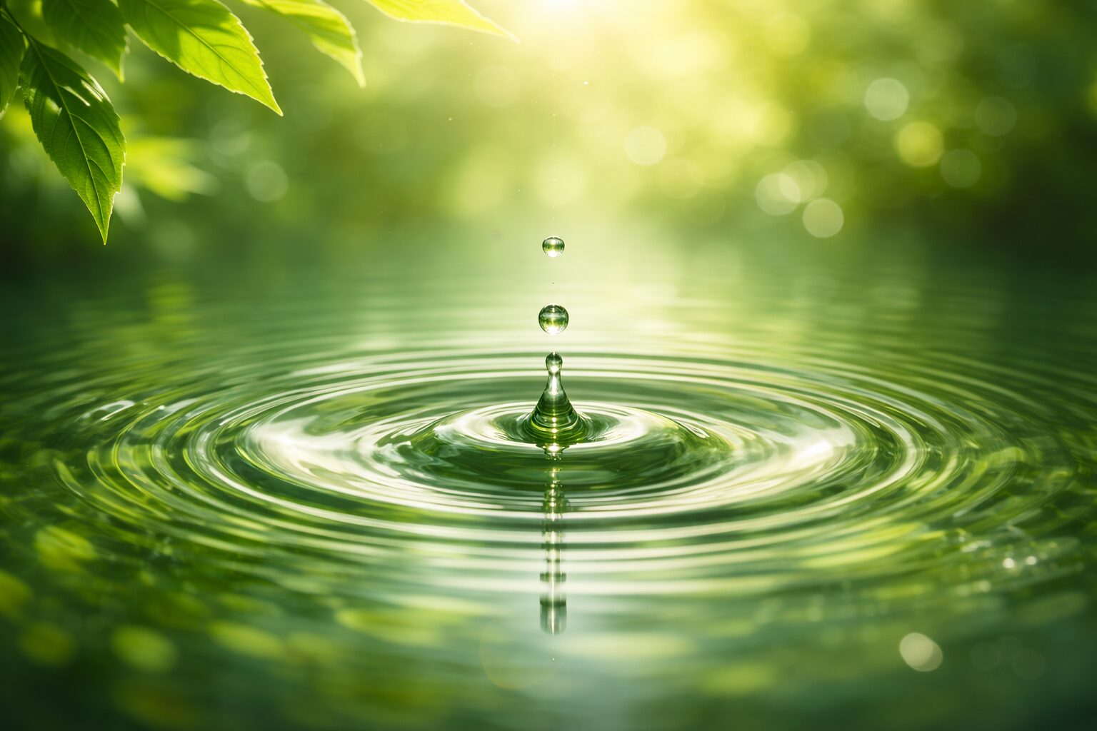 水滴と静かな波紋