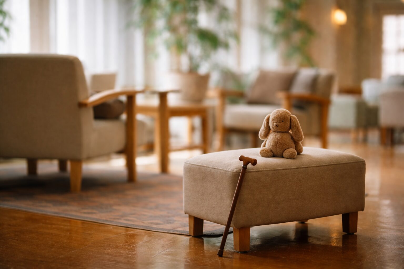 静かなリビングの一隅